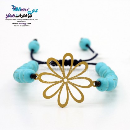 Gold and Stone Bracelet - Flower Design-SB0264